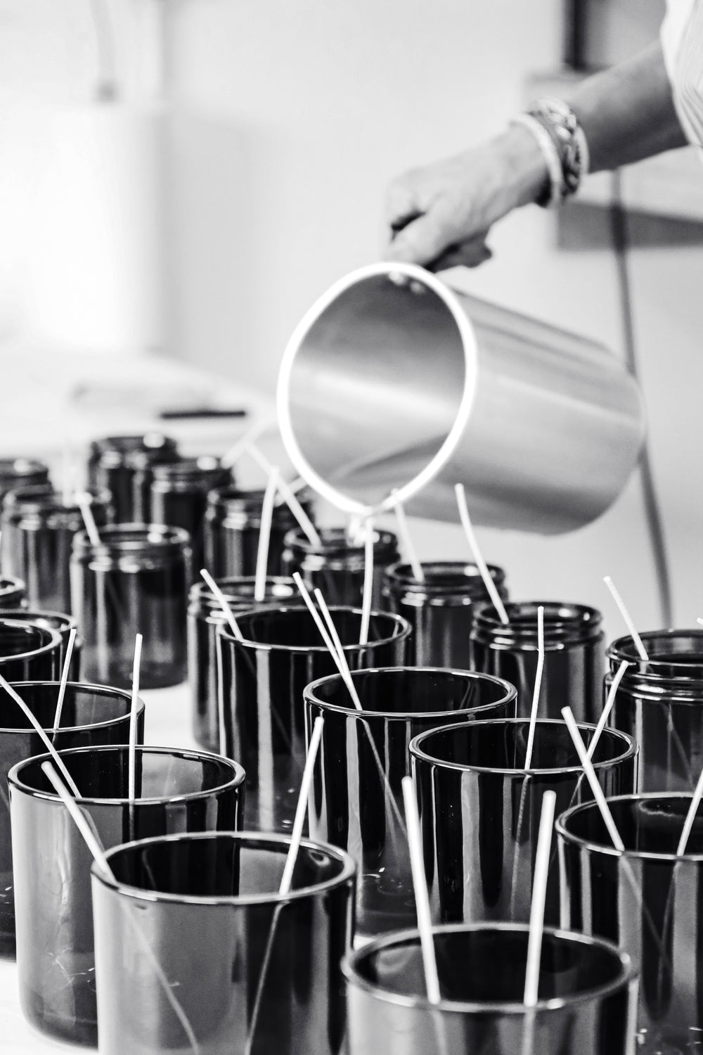 Candles in the workshop