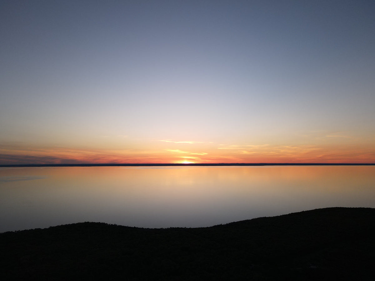 Door County shoreline from above